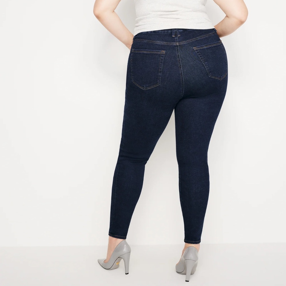 NEW Good American Good Legs Long Jeans Blue Size 20 Skinny Calik Denim Tall